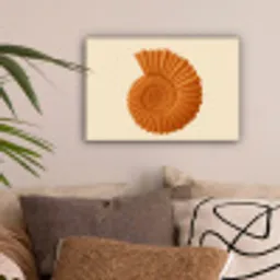 Schelp - Oranje - Ribbels canvas 2cm klein -sfeer1