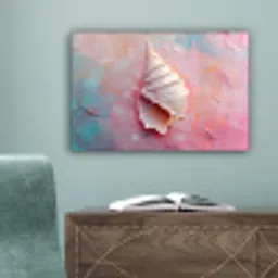 Schelp - Pastel - Pink canvas 2cm klein -sfeer4