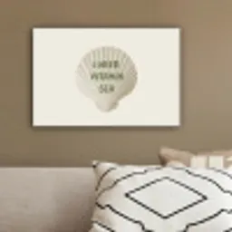 Schelp - Quote - Groen canvas 2cm klein -sfeer3