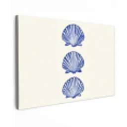 Schelpen - Blauw - Patroon canvas 2cm klein -z3d