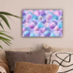 Schelpen - Paars - Blauw - Patroon - Pastel canvas 2cm klein -sfeer1