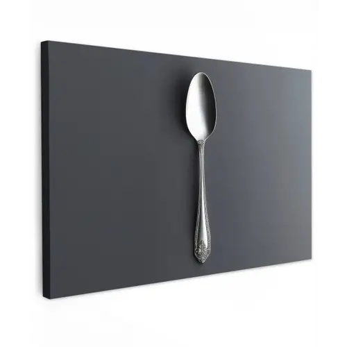 Zilver - Metaal - Lepel canvas 2cm klein -z3d