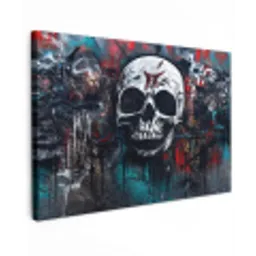 Schedels - Graffiti - Abstract canvas 2cm klein -z3d