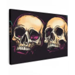 Schedels - Graffiti - Neon canvas 2cm klein -z3d