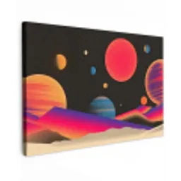 Hemel - Planeten - Felgekleurd canvas 2cm klein -z3d