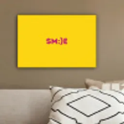 Smile - Roze - Geel canvas 2cm klein -sfeer3