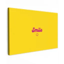 Smile - Geel - Roze canvas 2cm klein -z3d