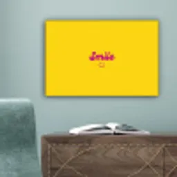 Smile - Geel - Roze canvas 2cm klein -sfeer4