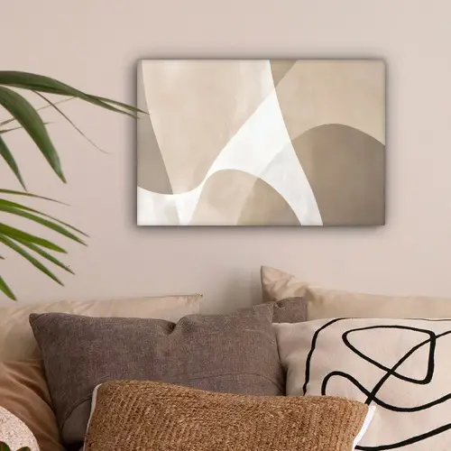 Vloeiende vlakken - Harmonieus - Golvend canvas 2cm klein -sfeer1