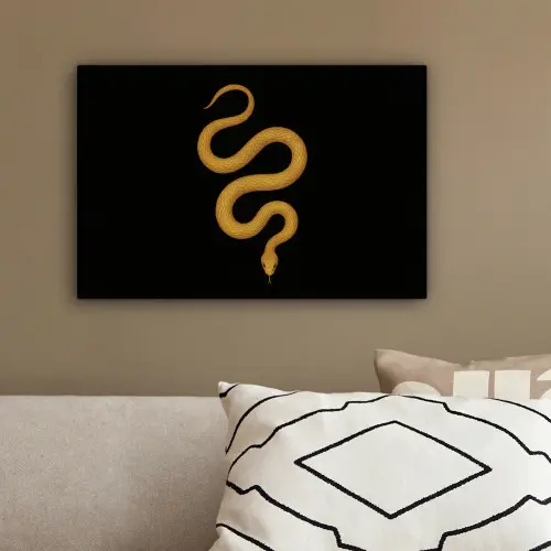 Slang - Minimalistisch - Goud canvas 2cm klein -sfeer3