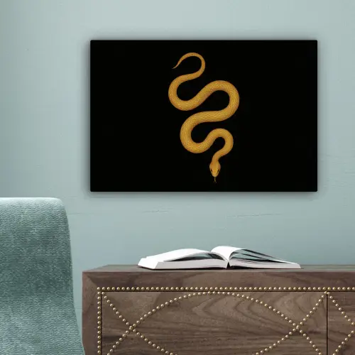 Slang - Minimalistisch - Goud canvas 2cm klein -sfeer4