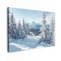 Sneeuw - Winter - Landschap - Bergen canvas 2cm klein -z3d