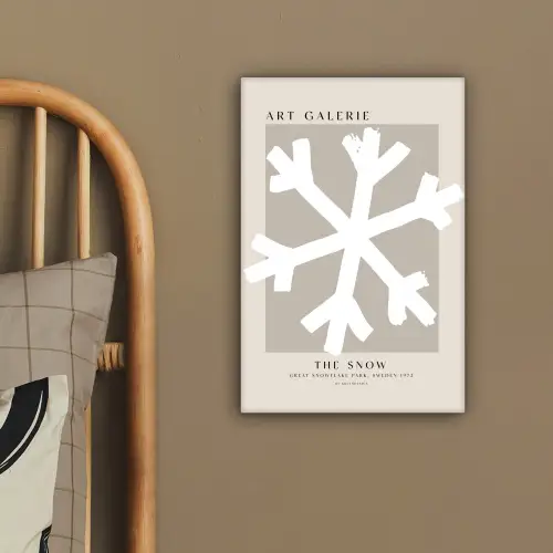 Sneeuwvlok - Wit - Winter - Kerst canvas 2cm klein -sfeer3