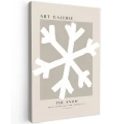 Sneeuwvlok - Wit - Winter - Kerst canvas 2cm klein -z3d