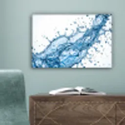Spash - Water - Blauw canvas 2cm klein -sfeer4