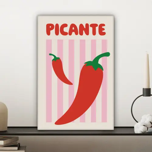 Pittig - Pepers - Rood canvas 2cm klein -sfeer6