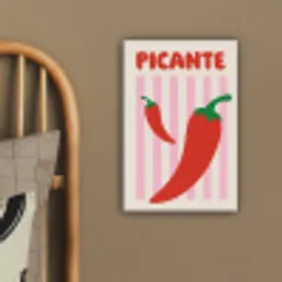 Pittig - Pepers - Rood canvas 2cm klein -sfeer3