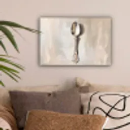 Lepel - Verf - Zilver canvas 2cm klein -sfeer1
