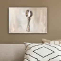 Lepel - Verf - Zilver canvas 2cm klein -sfeer3