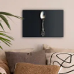 Lepel - Zilver - Metaal canvas 2cm klein -sfeer1