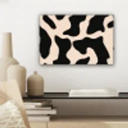 Vlekkenpatroon - Koe - Beige canvas 2cm klein -sfeer6