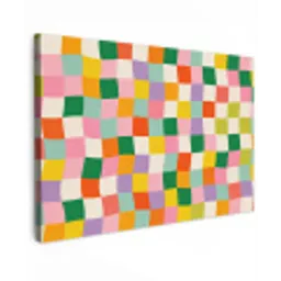 Vierkanten - Kleurrijk - Golvend canvas 2cm klein -z3d