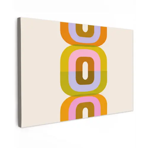 Stapel - Vormen - Geblokt - Oranje canvas 2cm klein -z3d