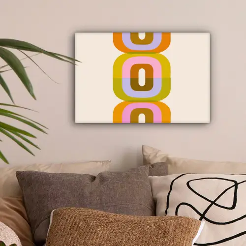Stapel - Vormen - Geblokt - Oranje canvas 2cm klein -sfeer1