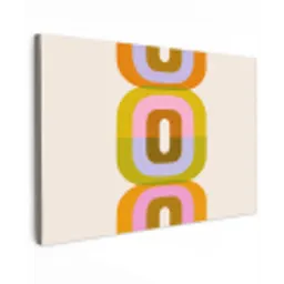 Stapel - Vormen - Geblokt - Oranje canvas 2cm klein -z3d