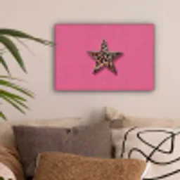 Ster - Luipaard - Print - Roze canvas 2cm klein -sfeer1