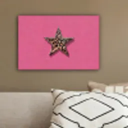 Ster - Luipaard - Print - Roze canvas 2cm klein -sfeer3