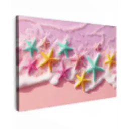 Zeesterren - Strand - Golven canvas 2cm klein -z3d