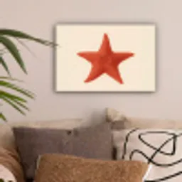 Zeester - Bobbels - Rood canvas 2cm klein -sfeer1