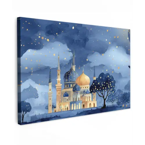 Sterrenhemel - Goud - Moskee canvas 2cm klein -z3d