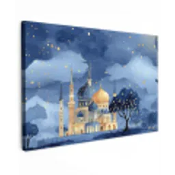 Sterrenhemel - Goud - Moskee canvas 2cm klein -z3d