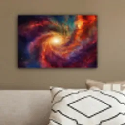 Sterrenhemel - Ruimte - Melkweg - Neon canvas 2cm klein -sfeer3