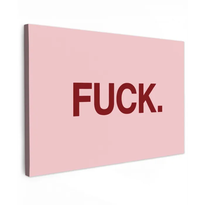 Statement - Krachtig - Roze canvas 2cm klein -z3d