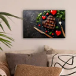 Steak - Hart - Bestek canvas 2cm klein -sfeer1