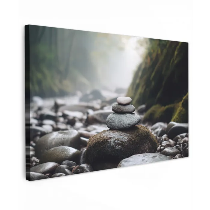 Stenen - Stapel - Natuur canvas 2cm klein -z3d