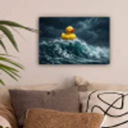 Storm - Badeend - Golven canvas 2cm klein -sfeer1