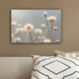 Strobloemen - Wit - Daglicht canvas 2cm klein -sfeer3