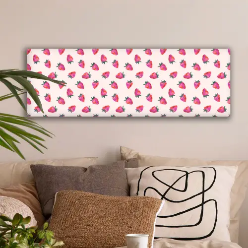 Aardbeien - Rood - Roze - Patroon canvas 2cm klein 828 -sfeer1