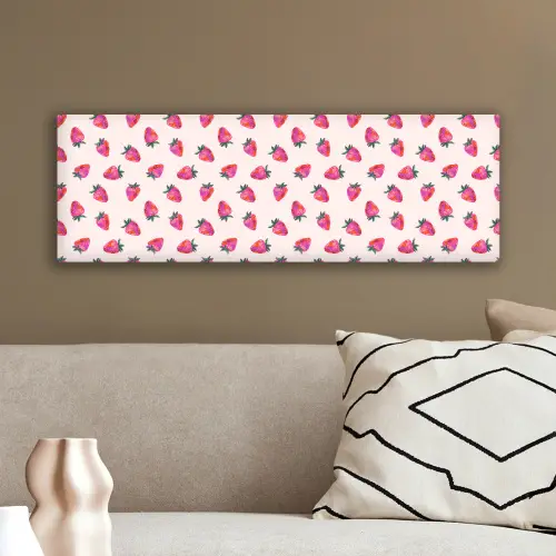 Aardbeien - Rood - Roze - Patroon canvas 2cm klein 828 -sfeer3