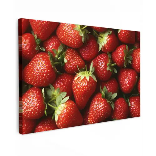 Aardbei - Fruit - Rood canvas 2cm klein -z3d