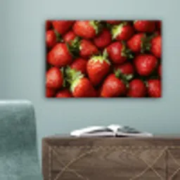 Aardbei - Fruit - Rood canvas 2cm klein -sfeer4