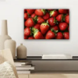 Aardbei - Fruit - Rood canvas 2cm klein -sfeer6