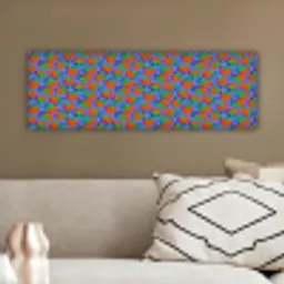 Aardbei - Rood - Blauw - Patroon canvas 2cm klein 828 -sfeer3