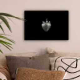 Aardbei - Zaadstructuur - Realistisch canvas 2cm klein -sfeer1