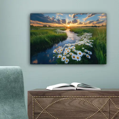 Beekje - Landschap - Margriet canvas 2cm klein -sfeer4