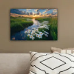Beekje - Landschap - Margriet canvas 2cm klein -sfeer3